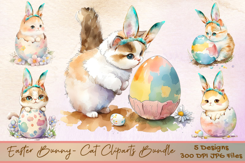 easter-bunny-cat-cliparts-bundle