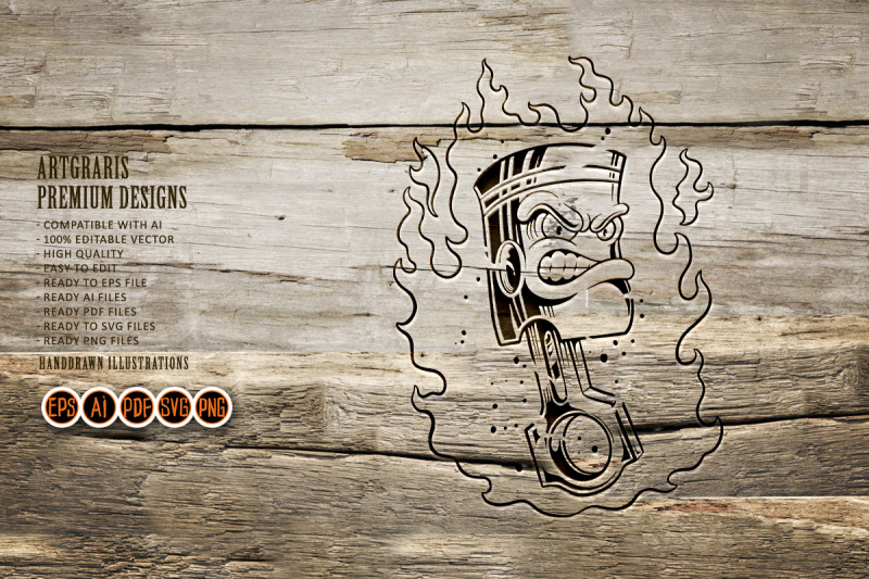 angry-flame-piston-racing-head-logo-illustrations-silhouette