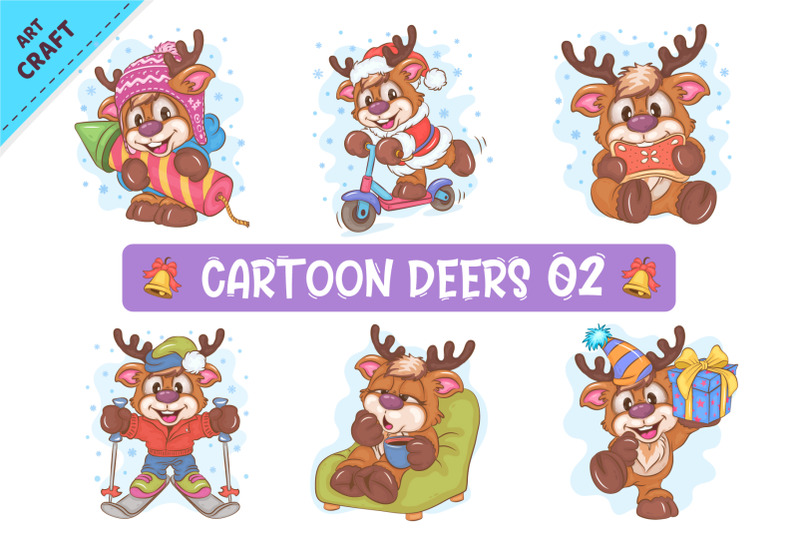 set-of-cartoon-deers-02-clipart