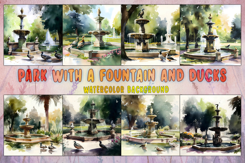 park-with-a-fountain-and-ducks