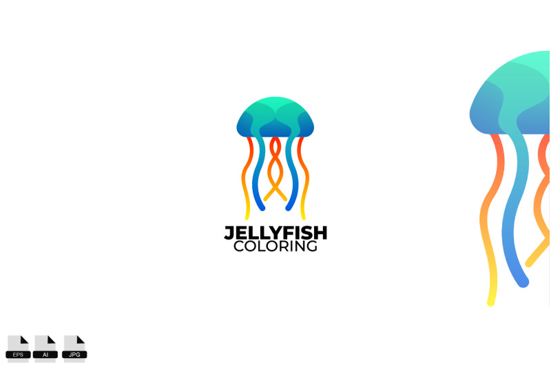 gradient-jelly-fish-vector-logo-design-illustration