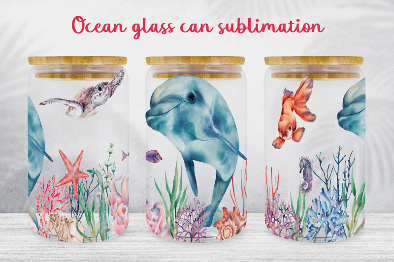 dolphin-glass-can-wrap-ocean-sublimation-png-underwater-life