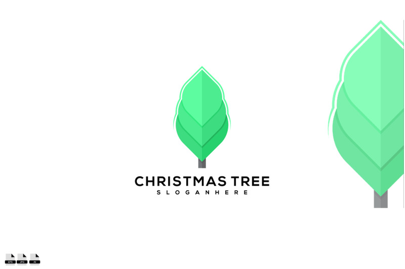 abstract-modern-christmas-tree-logo-design-in-love-shape