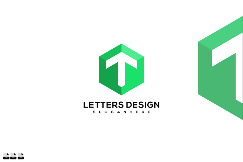 initial-letter-t-logo-design-in-hexagon-shape