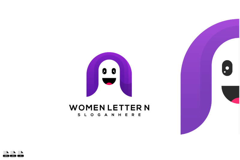 women-letter-n-logo-design-vector-illustration