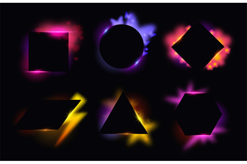 frame-with-backlight-retro-glowing-geometric-shapes-abstract-neon-fr