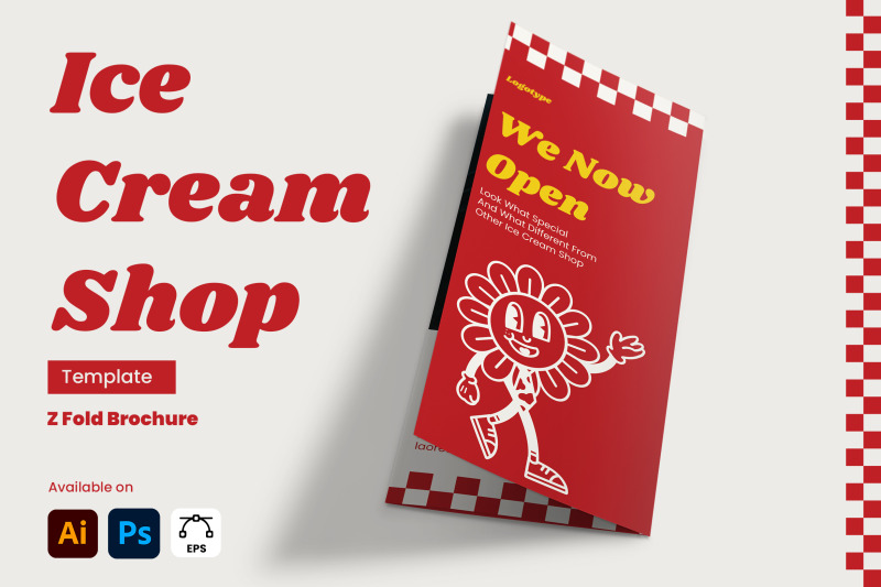 ice-cream-shop-z-fold-brochure