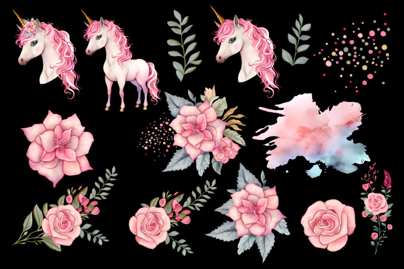 cute-magical-unicorn-clipart-birthday-clipart