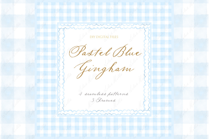 gingham-pastel-blue-pattern-frames-diy