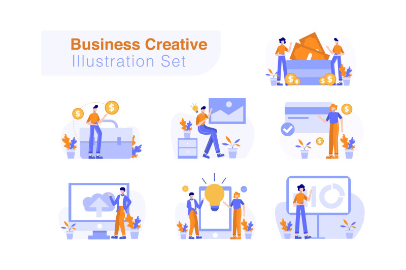 business-creative-illustration-set