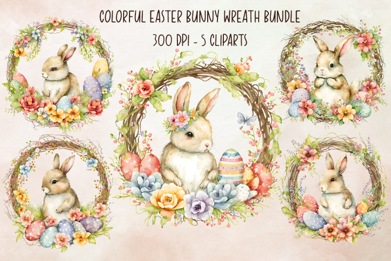 colorful-easter-bunny-wreath-bundle