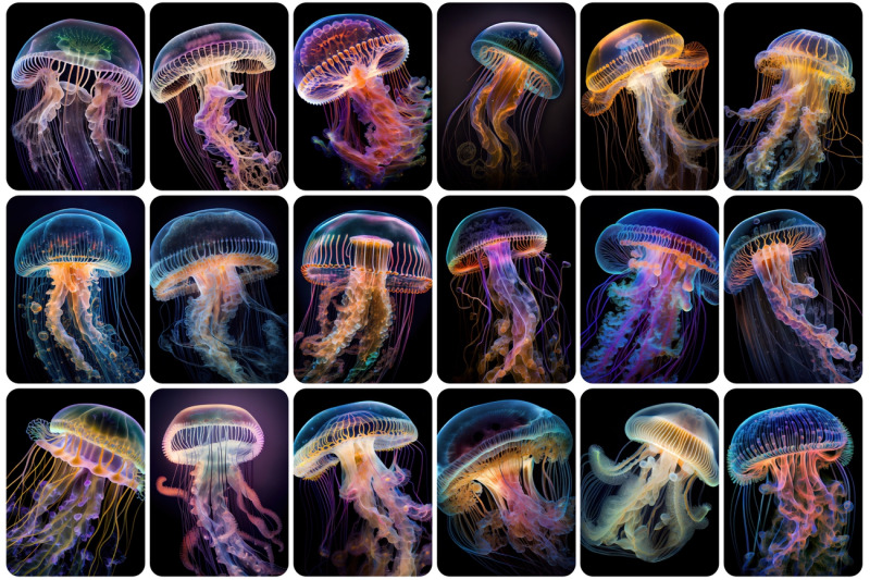 240-glowing-jellyfish-images-neon-jellyfish-printable-posters-glow