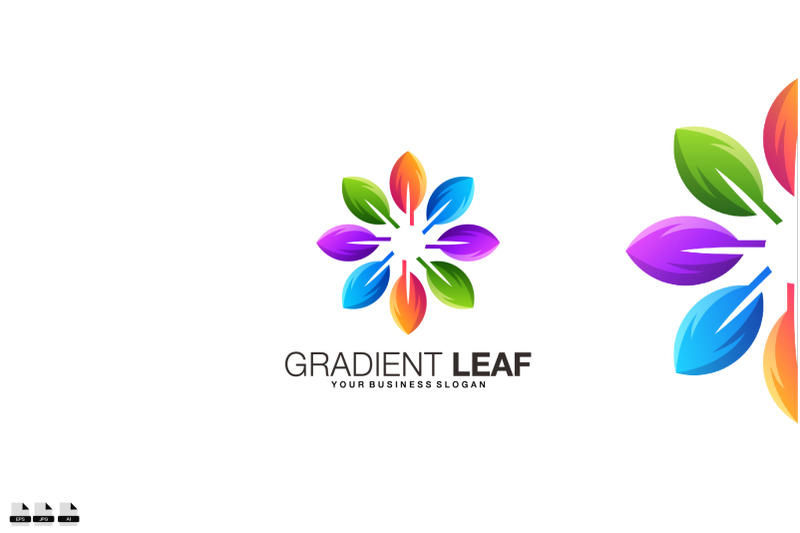gradient-leaf-vector-logo-design-illustration
