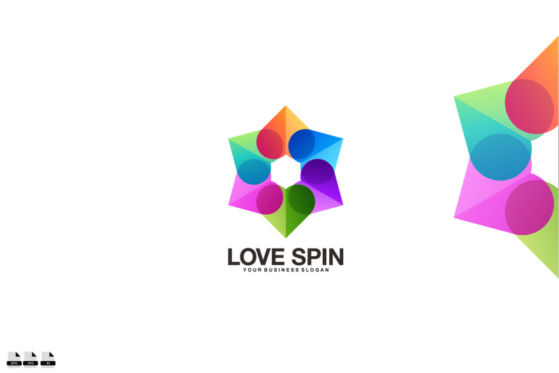 gradient-love-spin-vector-design-template-logo-icon