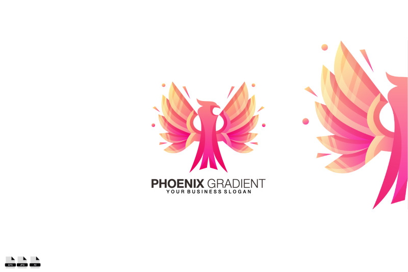 phoenix-gradient-vector-logo-design-illustration