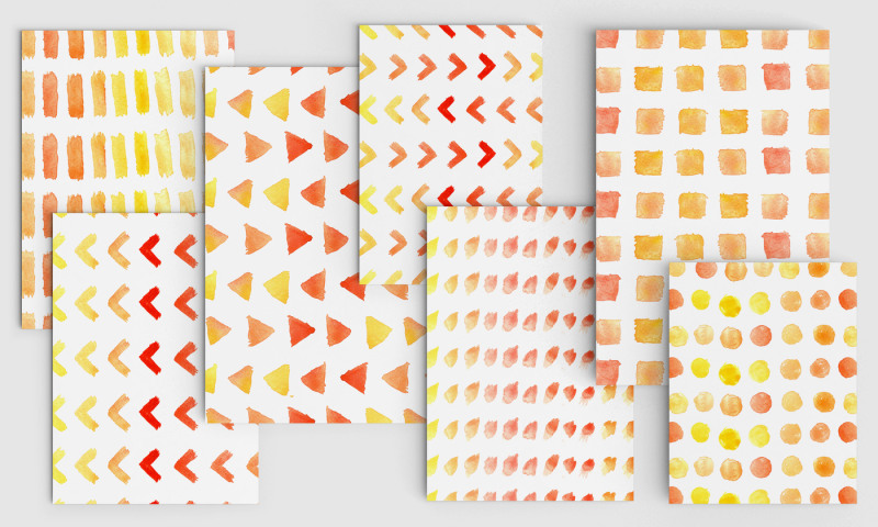 sunny-geometric-watercolor-pattern