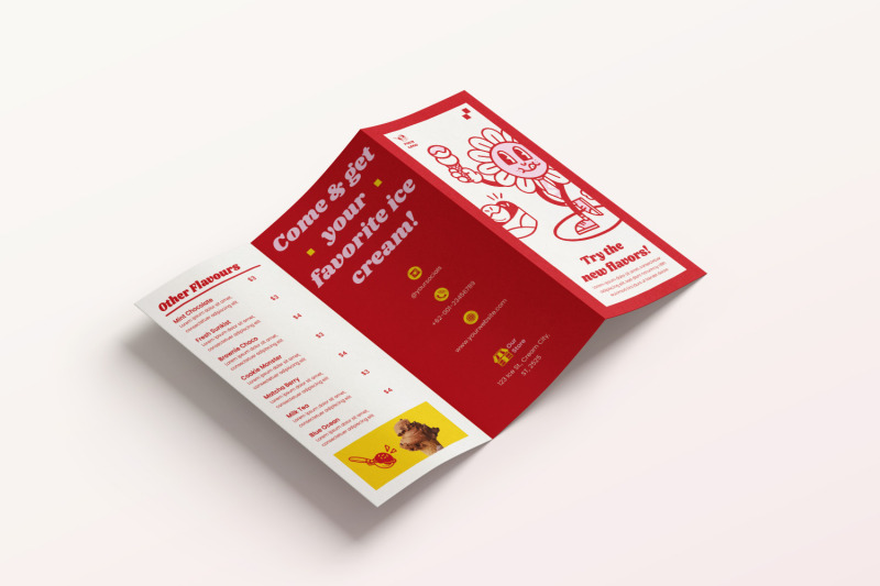 ice-cream-store-trifold-brochure