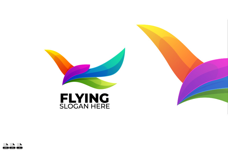 flying-logo-vector-gradient-colorful-illustration