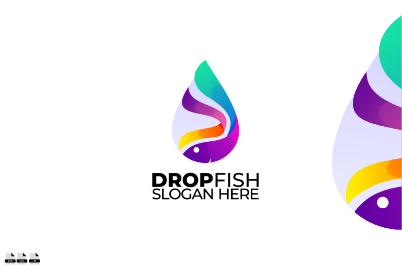 drop-fish-design-logo-icon-colorful-icon