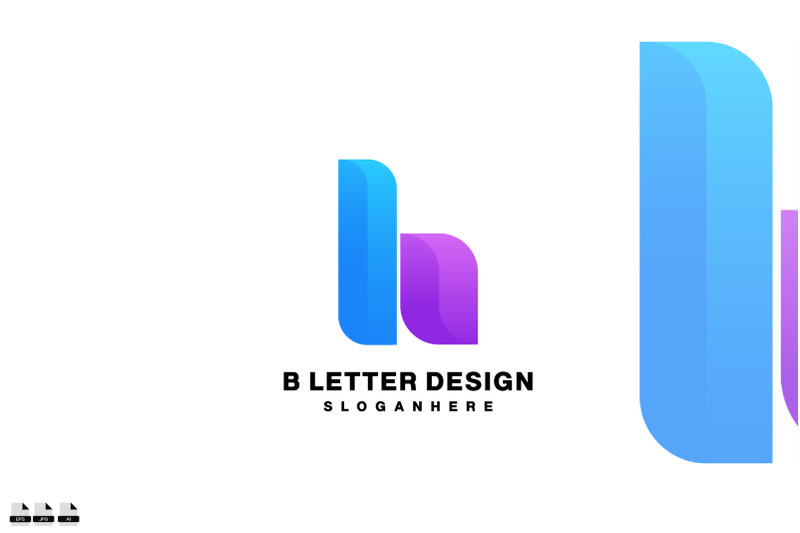 b-letter-design-gradient-color-symbol