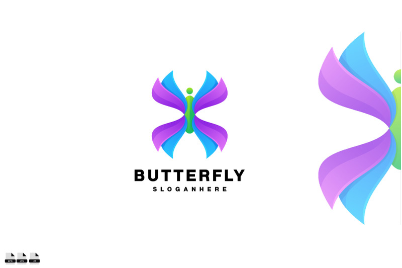 butterfly-design-logo-gradient-colorful