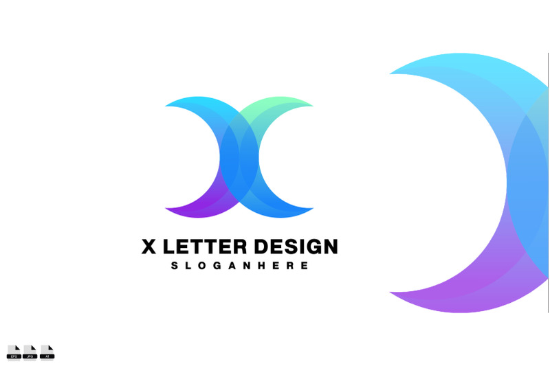 x-letter-design-logo-gradient-colorful-initial