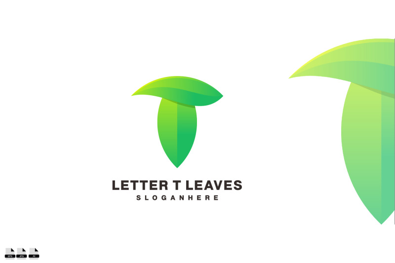 letter-t-leave-icon-design-gradient-color