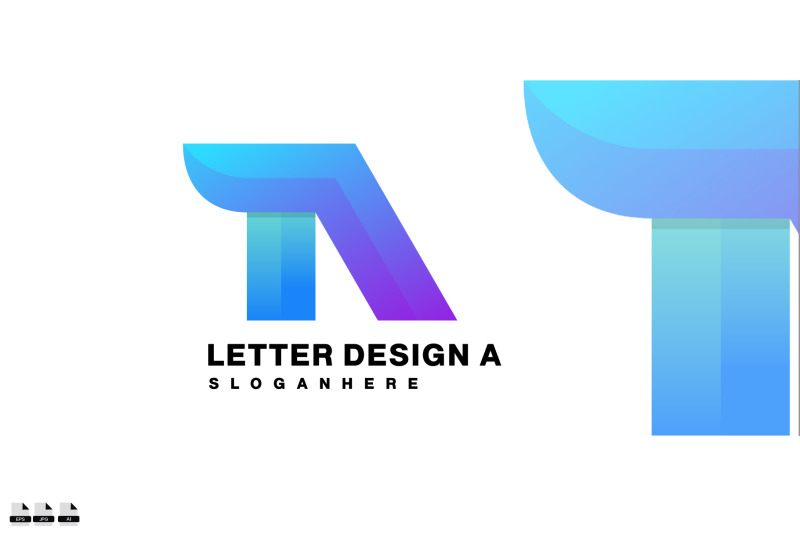 letter-design-a-logo-gradient-color-icon