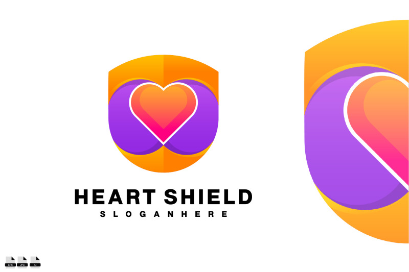 heart-shield-logo-design-icon-colorful