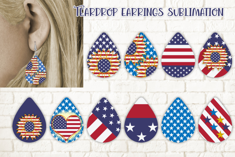 teardrop-earring-sublimation-patriotic-earring