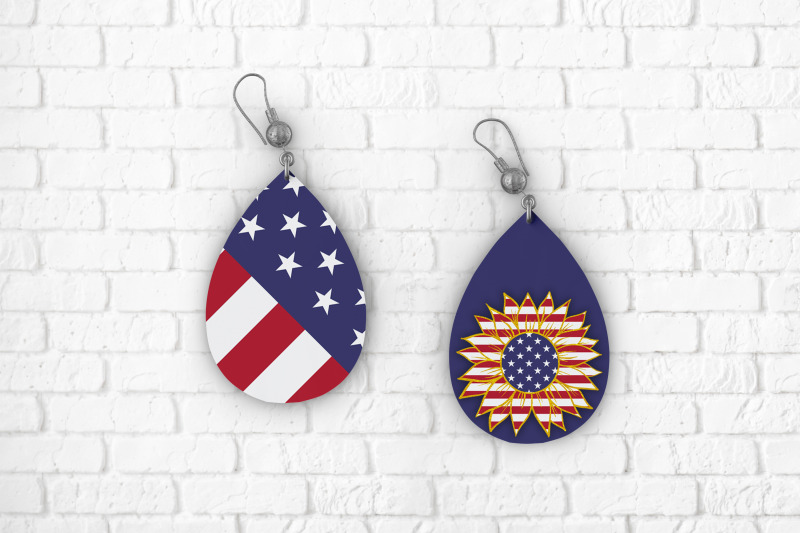 teardrop-earring-sublimation-patriotic-earring