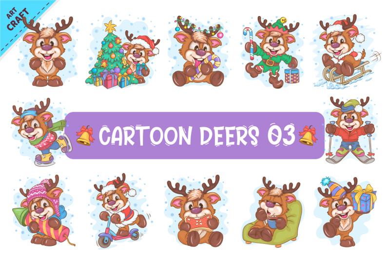 set-of-cartoon-deers-03-clipart