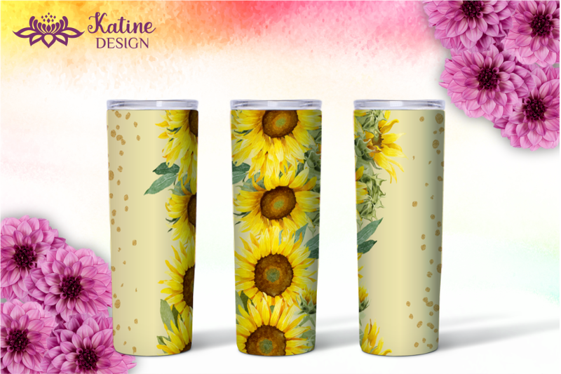 sunflower-tumbler-wrap-floral-sublimation-bundle-20-oz-png