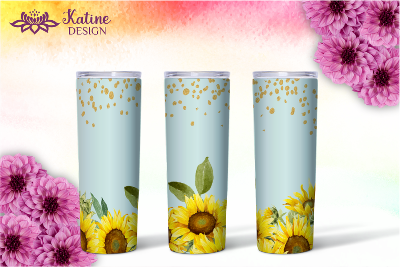 sunflower-tumbler-wrap-floral-sublimation-bundle-20-oz-png