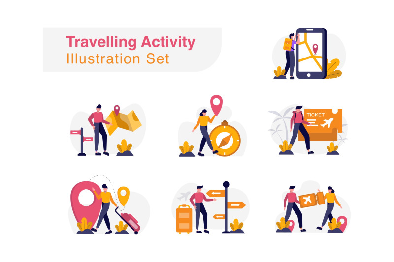 traveling-activity-illustration-set