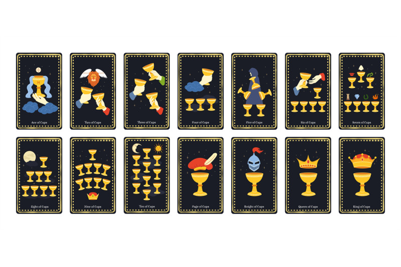 minor-arcana-cups-tarot-cards-king-queen-knight-page-and-ace-of-cu