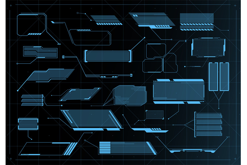 futuristic-callout-title-banners-digital-frame-boxes-cyberpunk-style