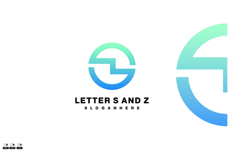 letter-s-and-z-logo-icon-color-illustration