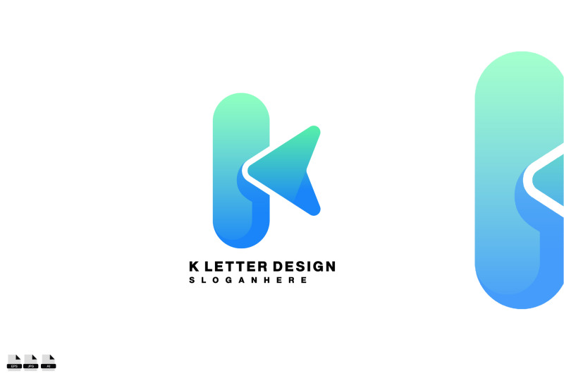 initial-k-design-logo-vector-icon-colorful