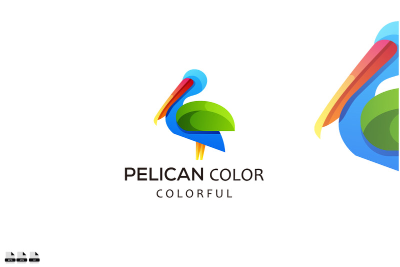 pelican-logo-vector-gradient-colorful-illustration