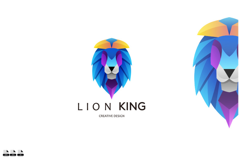 lion-king-logo-design-gradient-color-vector