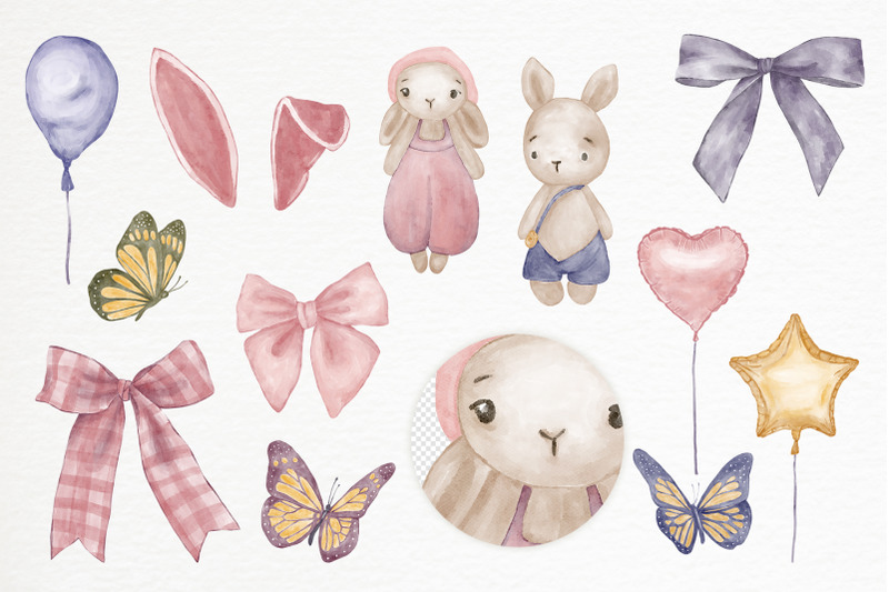 spring-flowers-clipart-easter-boy-girl-bunny-rabbit-with-balloon-bo