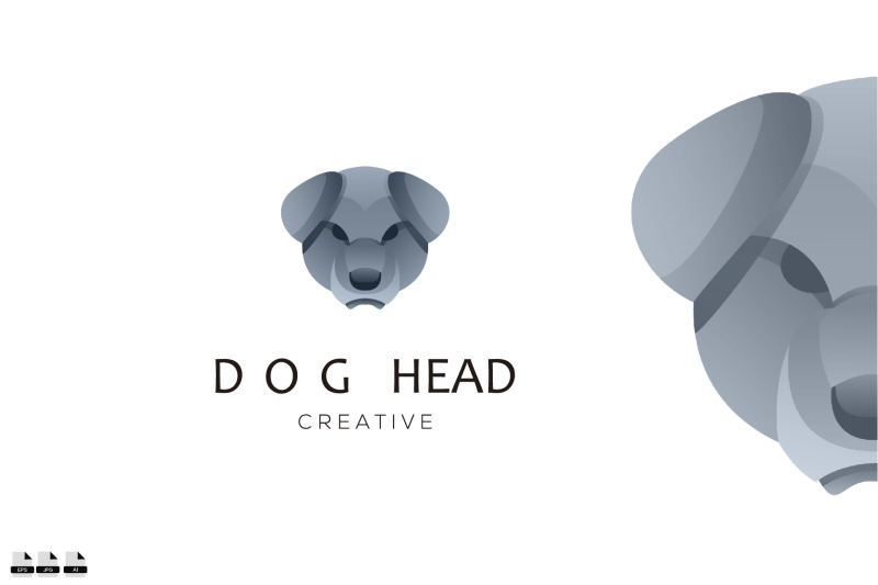 dog-head-logo-design-gradient-color