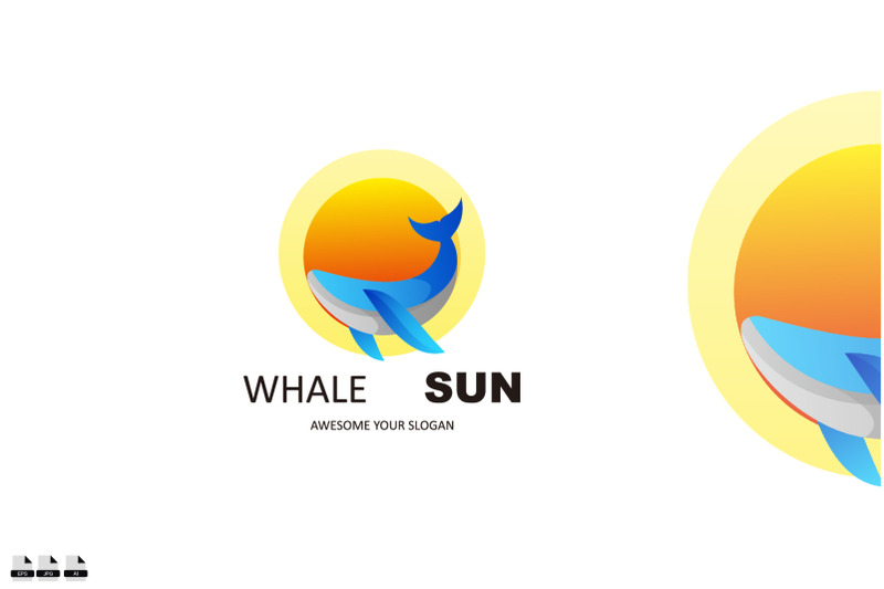 whale-sun-logo-design-gradient-color-vector