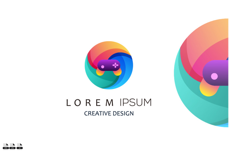 round-game-tech-gradient-logo-colorful