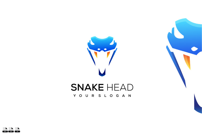 snake-head-logo-design-gradient-color
