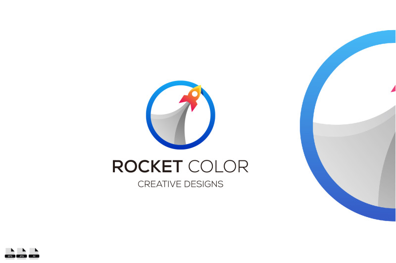 rocket-color-gradient-color-design-vector