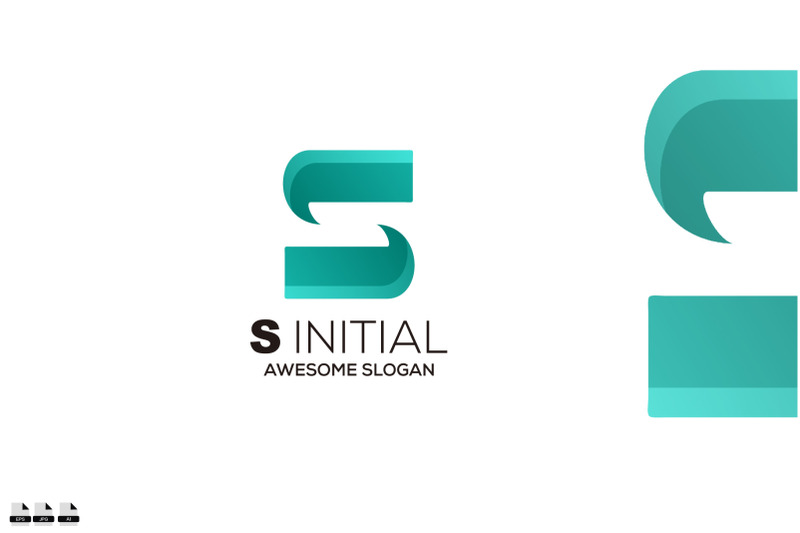 initial-s-design-gradient-color-vector