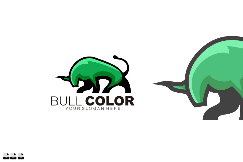 bull-green-gradient-color-illustration