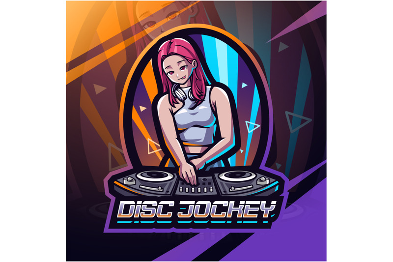 disc-jockey-esport-mascot-logo-design